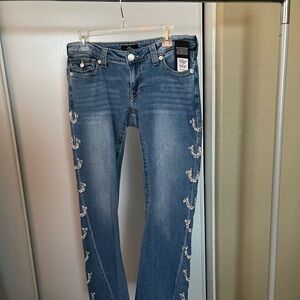 True Religion Joey Embellished Horseshoe Jeans